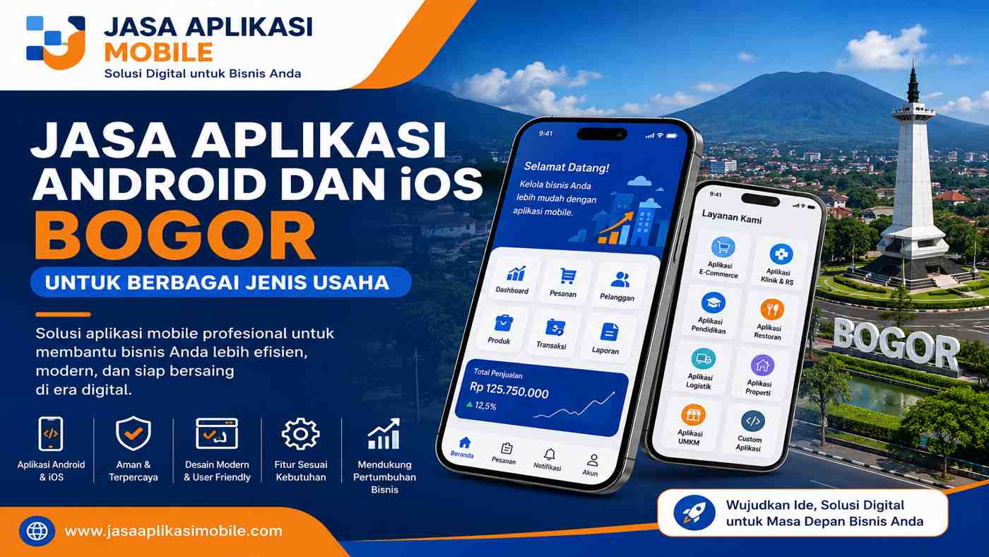 Jasa Aplikasi Android dan iOS Bogor untuk Berbagai Jenis Usaha